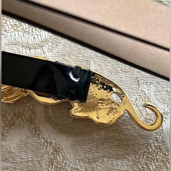 Patent leather cheetah belt - Picture 3 of 11